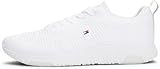 Tommy Hilfiger Herren Runner Sneaker Corporate Knit Rib Runner Sportschuhe, Weiß (White), 43