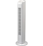 JUNG TV01 Turmventilator 76cm, Weiß – Leiser Säulenventilator mit 3 Geschwindigkeitsstufen, 75°...