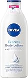 NIVEA Express Body Lotion, extra schnell einziehende Körperlotion, Körpercreme mit purem Hyaluron,...