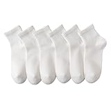MAGIARTE 6 Paar Damen Mini Crew Knöchelsocken Reine Baumwolle Sportliche Freizeitsocken für...