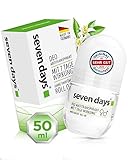 seven days Antitranspirant 50ml, Roll On gegen Schweiß [Langzeitschutz - Bis 7 Tage]...