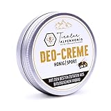 Tiroler Alpenhonig Deocreme Sport – Olivenöl, Honig, Bienenwachs 100 % natürliches Bio Deodorant...