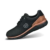 bugatti Herren Leichte Mesh-Sneaker im modernen Design, Flexible Sohle, Schwarz, 45 EU
