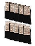 Basic Treasure 10 Paar 100% Baumwolle Socken Herren, Premium Baumwollesocken Herren Schwarz, Reine...