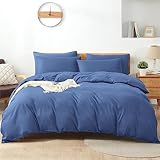 Sufdari Bettwäsche 135x200 Baumwolle Blau, 100% Baumwolle Bettbezug aus Atmungsaktive,...
