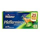 Meßmer Pfefferminze | Erfrischender Kräutertee | 25 Teebeutel | erfrischender Geschmack