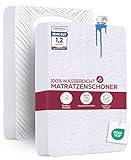Utopia Bedding Matratzenschoner 90 x 200 x 30 cm Wasserdicht, Oeko-TEX Zertifiziert Matratzenauflage...