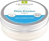 GREENDOOR Deo Creme Ohne Aluminium/Alkohol vegan 50ml – 6 Monatspack gegen Schweißgeruch, Bio...