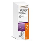 Fungizid-ratiopharm® Pumpspray mit dem Wirkstoff Clotrimazol. Zur schonenden Behandlung...