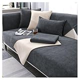 CJJZFO Sofa Überzug Weiche Chenille Sofabezug: Hund Katze Sofaschoner Anti Rutsch Vintage Couch...