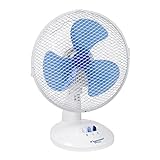 Bestron Mobiler Tischventilator Ø 27cm, kleiner Ventilator 2 Geschwindigkeitsstufen & 75°...