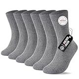 SockWaddles 6 Paar Diabetikersocken ohne Gummibund & ohne Naht 97% Baumwolle, Diabetiker Socken mit...