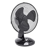 Bestron Mobiler Tischventilator Ø 27cm, kleiner Ventilator mit 2 Geschwindigkeitsstufen & 75°...